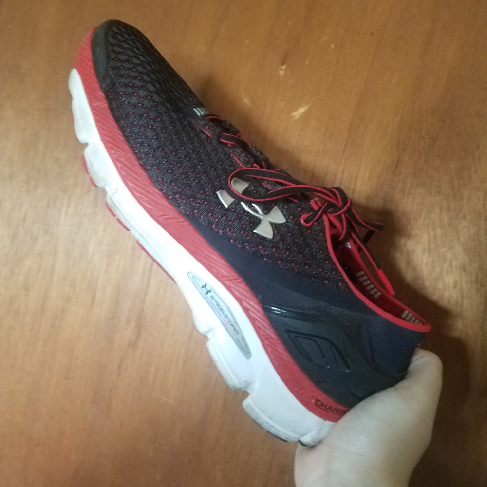 Red Under Armour Running Sneakers - Picture 2 of 3